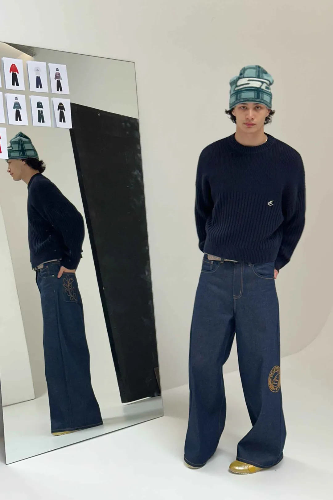 Discount Scuffers Bimbo Dark Blue Pants