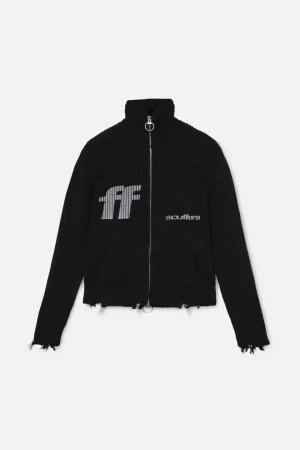 Sale Scuffers Blackie Dark Zipper Knit