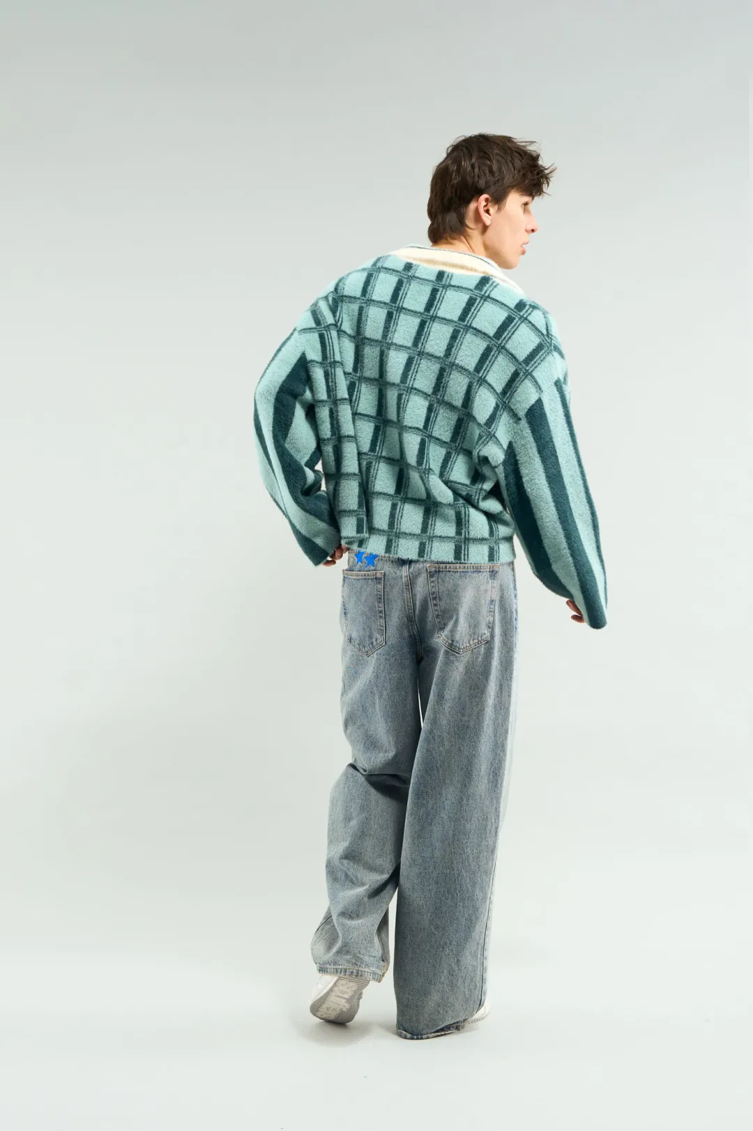 New Scuffers Checked Mohair Polo