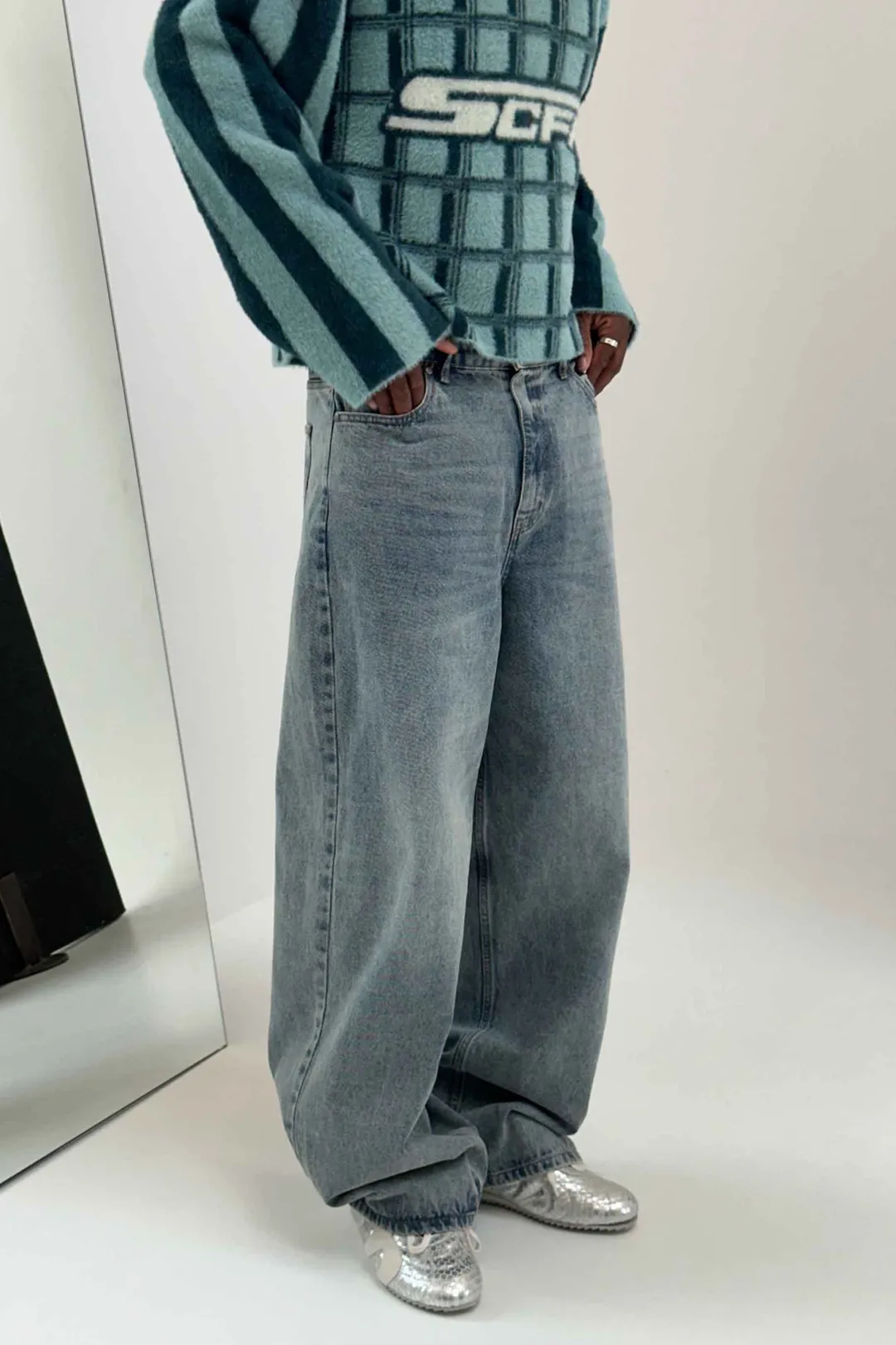 New Scuffers Checked Mohair Polo