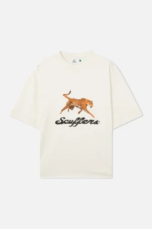 Clearance Scuffers Cheetah White T-shirt