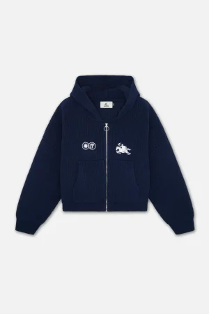 New Scuffers Emblem Navy Zipper Knit
