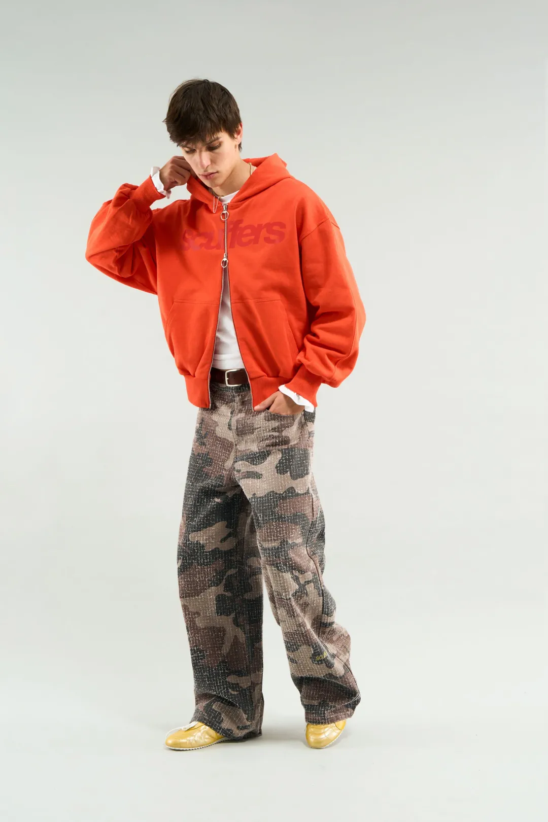 Online Scuffers Essential Orange Zipper