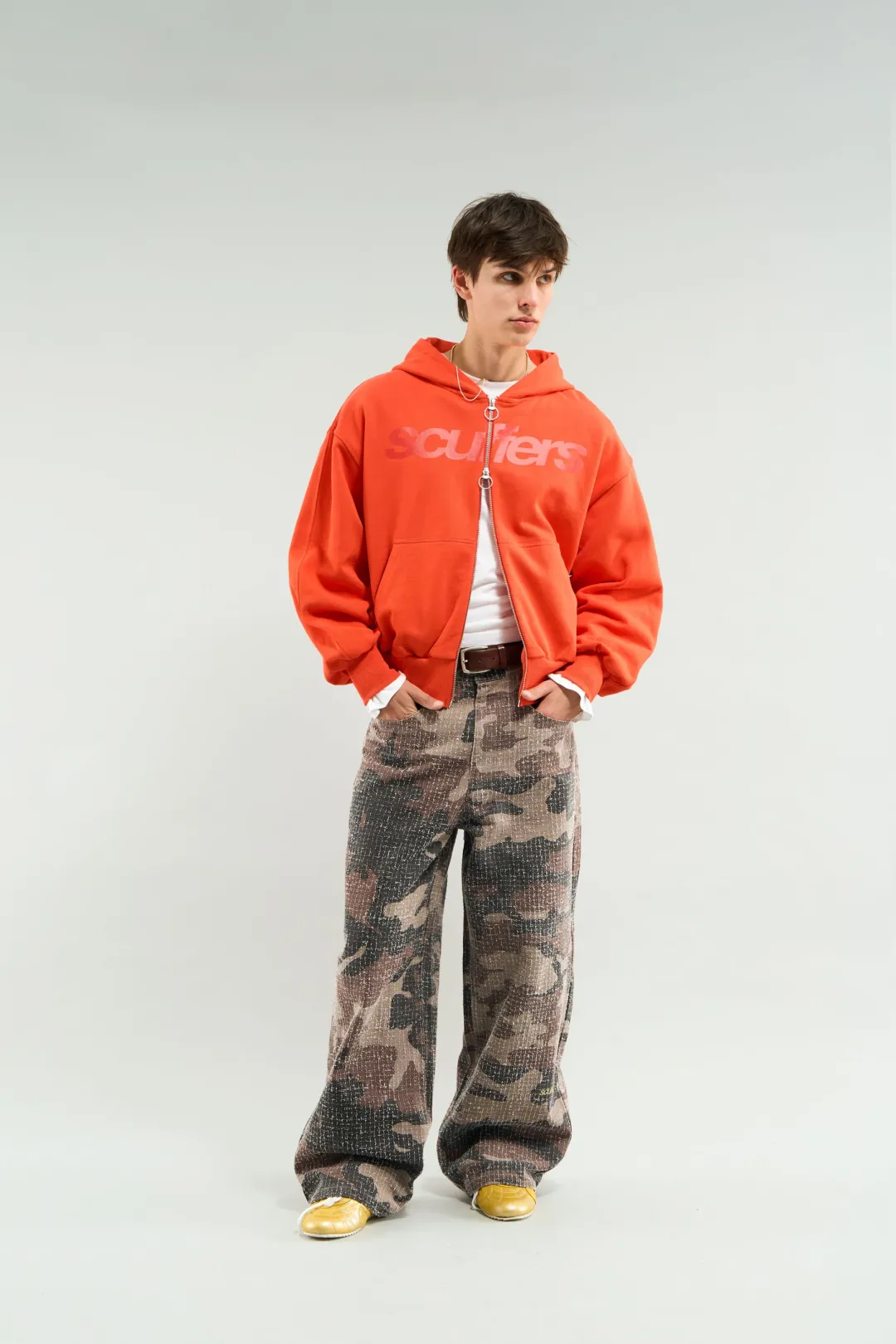 Online Scuffers Essential Orange Zipper