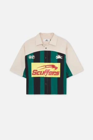 Sale Scuffers Forza Ecru & Green Shirt