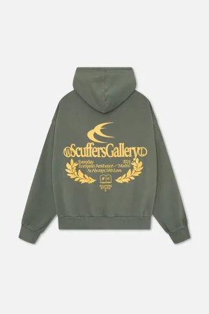 Online Scuffers Gallery Green Hoodie
