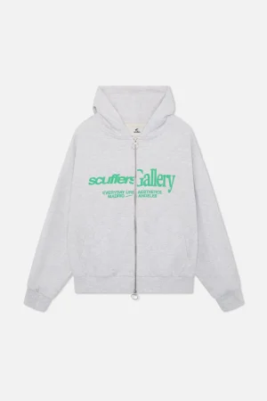 Online Scuffers Gallery Grey Zipped Hoodie