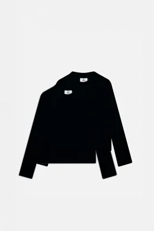 Clearance Scuffers Interlock Black Longsleeve T-Shirt Pack