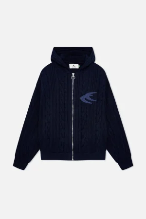 Sale Scuffers Latte Navy Zipper Knit