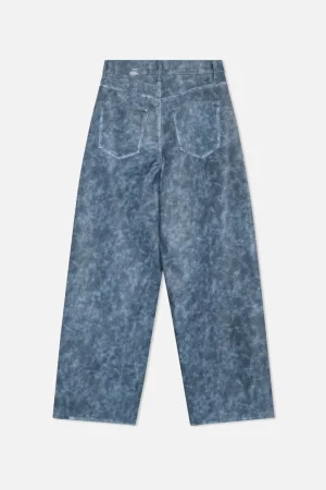 Outlet Scuffers Leather Blue Jumbo Pants